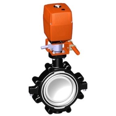 電動(dòng)塑料閥門 +GF+電動(dòng)蝶閥 141型凸耳式蝶閥，100-230V